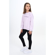 Toontoy Kız Çocuk Baskılı Taytlı Takım