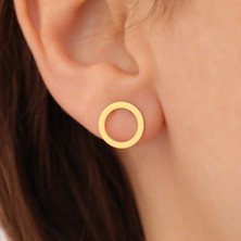 Nox Jewelry 925 Ayar Gümüş Minimal Çember Küpe Çap:9.50 Mm- E00252