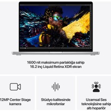 Apple MacBook Pro M4 Max 48GB 1TB SSD macOS 16" Taşınabilir Bilgisayar Gümüş MX2W3TU/A