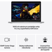 Apple MacBook Pro M4 24GB 1TB SSD macOS 14" Taşınabilir Bilgisayar Gümüş MCX14TU/A