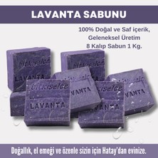Bitkiselce Saf ve Doğal Içeriklerle Lavanta Sabunu  950 gr (8 Kalıp)