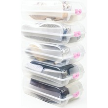 Dükkanönü 10 Adet Kadın Şeffaf Ayakkabı Saklama ve Koruma Kutusu Org-204