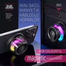 Subzero SB33 Taşınabilir Gaming Rgb Magnetic Bluetooth Müzik Kutusu