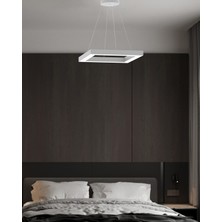 Quattro (Gri Kasa, Beyaz Işık) Ledli Modern Sarkıt Linear LED Avize Salon Mutfak Oturma Odası Yatak Odası Antre Hol LED