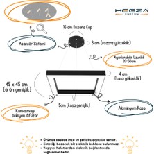 Quattro (Gri Kasa, Beyaz Işık) Ledli Modern Sarkıt Linear LED Avize Salon Mutfak Oturma Odası Yatak Odası Antre Hol LED