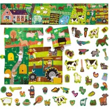 Toyfest Puzzle + Stickers The Farm MU24926