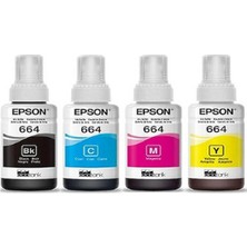 Epson T6641/T6642/T6643/T6644 / L555 Mürekkep Takımı +1 Flash USB Bellek