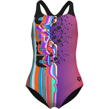 Arena Palette Girl One Piece Swimsuit Multi Shocking Pink/black 007918905