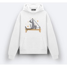 Zoka Wear Reformer Pilates Spor Kedi Tasarım Baskılı Kapşonlu Sweatshirt