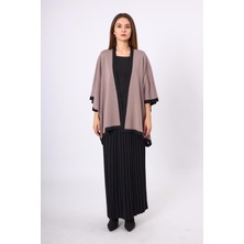 Peraluna Mary Kadın Triko Panço - Vizon
