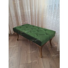 AldaGelsin Dekoratif Puf Gold Ayak 90 x 45 cm
