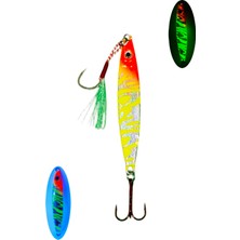 Sardin 34G - Sahte Yem Kaşık Rapala - Levrek, Palamut, Lüfer, Çinekop, Turna Jig Yemi -Zebra Glow