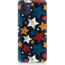 Teknomeg Samsung Galaxy A03 Uyumlu Yıldız Deseni  Desenli Silikon Kılıf