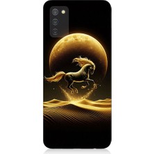Samsung Galaxy A02S Uyumlu Çöl Atı  Desenli Silikon Kılıf
