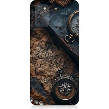 Samsung Galaxy A02S Uyumlu Eski Harita  Desenli Silikon Kılıf