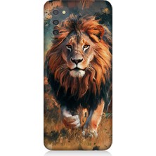 Samsung Galaxy A03S Uyumlu Aslan Portresi  Desenli Silikon Kılıf
