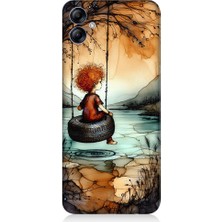 Teknomeg Samsung Galaxy A04E Uyumlu Yalnız Çocuk  Desenli Silikon Kılıf