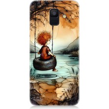 Teknomeg Samsung Galaxy A6 Uyumlu Yalnız Çocuk  Desenli Silikon Kılıf