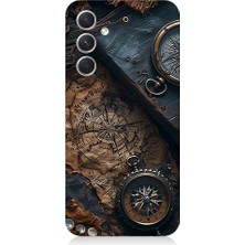 Samsung Galaxy A34 Uyumlu Eski Harita  Desenli Silikon Kılıf
