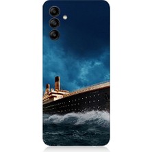 Samsung Galaxy A25 Uyumlu Fırtınalı Gemi  Desenli Silikon Kılıf
