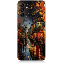 Samsung Galaxy A04S Uyumlu Gece Sokak  Desenli Silikon Kılıf