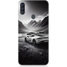 Teknomeg Samsung Galaxy A11 Uyumlu Dağ Yolunda Araba  Desenli Silikon Kılıf