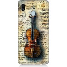 Samsung Galaxy A20 Uyumlu Eski Keman  Desenli Silikon Kılıf