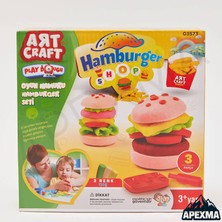 Apexma Hamburger Oyun Hamuru Ve Kalıp Seti 150 Gr. - Eğlenceli Hamburger Hamur Ve Kalıp Set - Kız Erkek Oyuncak