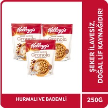 Kellogg's Şeker Ilavesiz Granola Hurmalı ve Bademli 250 Gram x 3 Adet,