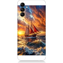 Samsung Galaxy A04S Uyumlu Renkli Yelken  Desenli Silikon Kılıf