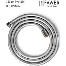 FAWER Faucet & Shower Pvc 150 cm Gri Lüks Duş Hortumu