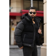 Rhones Erkek Kapüşonlu Kaşe Mont