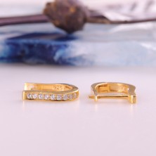 Nox Jewelry 925 Ayar Gümüş Taşlı J Küpe Çap:12,5 Mm- ES00146