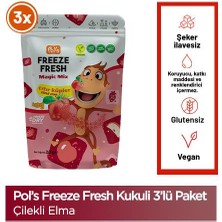 Pol’s Freeze Fresh Magic Küp Çilekli Elma 20 g x 3 Adet Freeze Dry Dondurularak Kurutulmuş Meyve