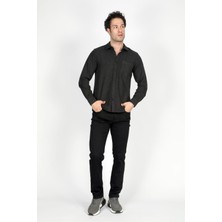 Lee Cooper Harold Erkek Dokuma Uzun Kol Gömlek Antrasit