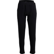 Uki Siyah Beli Lastikli Yan Cepli Eşofman Altı