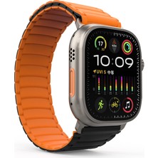Coolacs Apple Watch Ultra / Watch Ultra 2 49MM Uyumlu Strap Manyetik Mıknatıslı Silikon Kordon Kayış