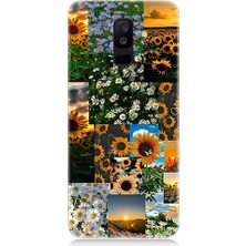 Samsung Galaxy A6 Plus Uyumlu Ayçiçeği Deseni  Desenli Silikon Kılıf