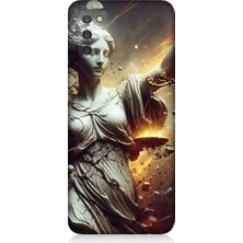 Samsung Galaxy A03S Uyumlu Adalet Heykeli  Desenli Silikon Kılıf