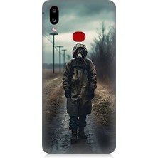 Samsung Galaxy A10S Uyumlu Maskeli Yürüyüş  Desenli Silikon Kılıf