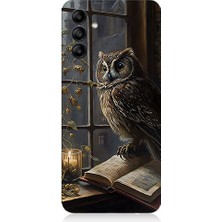 Samsung Galaxy A25 Uyumlu Baykuş ve Kitap  Desenli Silikon Kılıf