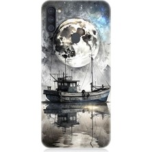 Samsung Galaxy A11 Uyumlu Balıkçı Teknesi  Desenli Silikon Kılıf