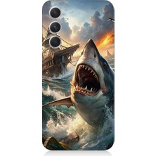 Samsung Galaxy A34 Uyumlu Köpekbalığı Saldırısı  Desenli Silikon Kılıf