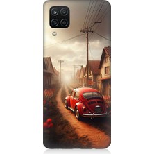 Samsung Galaxy A12 Uyumlu Köy Yolu  Desenli Silikon Kılıf