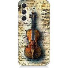 Samsung Galaxy A24 Uyumlu Eski Keman  Desenli Silikon Kılıf