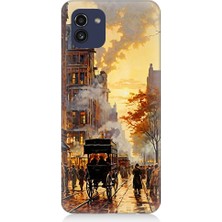 Samsung Galaxy A03 Uyumlu Şehir Manzarası  Desenli Silikon Kılıf