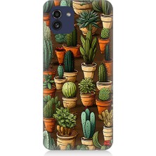 Samsung Galaxy A03 Uyumlu Kaktüs Koleksiyonu  Desenli Silikon Kılıf
