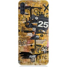 Samsung Galaxy M11 Uyumlu Karma Grafik  Desenli Silikon Kılıf