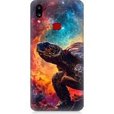 Samsung Galaxy A10S Uyumlu Galaktik Kaplumbağa  Desenli Silikon Kılıf