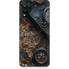 Samsung Galaxy A12 Uyumlu Eski Harita  Desenli Silikon Kılıf